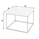 Holland 24 in. W Square Marble and Metal Coffee Table by Butler Specialty Company
