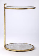 Ciro 13.5 in. W Oval Metal and Mirrored Side Table by Butler Specialty Company