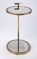 Ciro 13.5 in. W Oval Metal and Mirrored Side Table by Butler Specialty Company