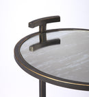Ciro 13.5 in. W Oval Metal and Mirrored Side Table by Butler Specialty Company