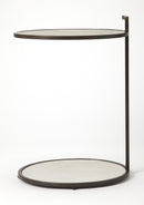 Ciro 13.5 in. W Oval Metal and Mirrored Side Table by Butler Specialty Company