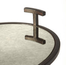 Ciro 13.5 in. W Oval Metal and Mirrored Side Table by Butler Specialty Company