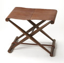 Sutton 23.5 in. W Rectangular Leather and Wood Folding Accent Stool by Butler Specialty Company