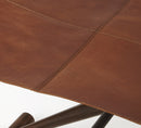 Sutton 23.5 in. W Rectangular Leather and Wood Folding Accent Stool by Butler Specialty Company