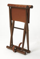 Sutton 23.5 in. W Rectangular Leather and Wood Folding Accent Stool by Butler Specialty Company