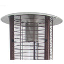 77" Tall Round Commercial Glass Cylinder Patio Heater in Hammered Bronze with Clear Tube