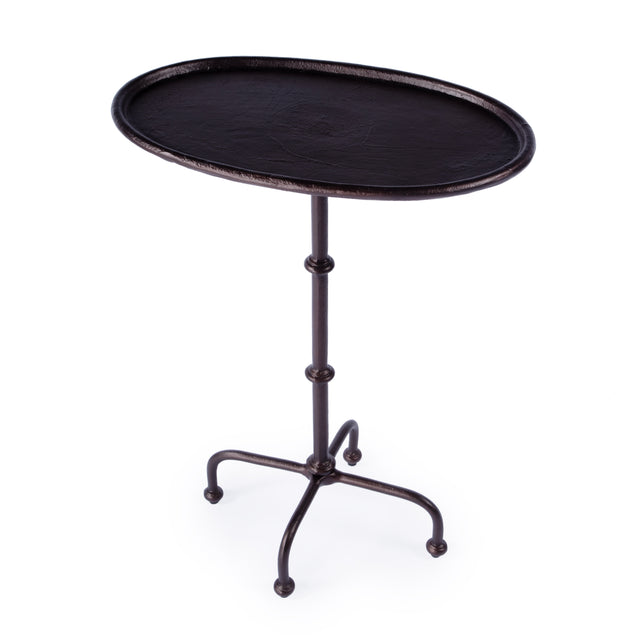 Kealy Outdoor 19.75 in. W Oval Metal Pedestal Side Table by Butler Specialty Company