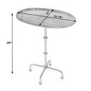 Kealy Outdoor 19.75 in. W Oval Metal Pedestal Side Table by Butler Specialty Company