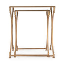 Beverly Rectangular Glass and Metal Set of 2 Nesting Tables by Butler Specialty Company