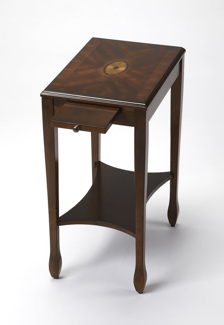 Gilbert 12 in. W Rectangular Wood End Table with Pull-Out Tray and Lower Open Shelf by Butler Specialty Company
