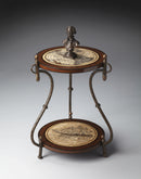 Magellan 23 in. W Round Stone and Metal Side Table by Butler Specialty Company