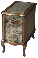 Bosworth 14 in. W Rectangular Hammer Metal and Wood 1 Drawer Side Table with Storage by Butler Specialty Company