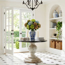 Pompei 36 in. W Round Metal and Wood Pedestal Foyer Table by Butler Specialty Company