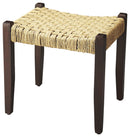 Garner 19.5 in. W Rectangular Woven Jute and Wood Accent Stool by Butler Specialty Company