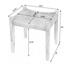 Garner 19.5 in. W Rectangular Woven Jute and Wood Accent Stool by Butler Specialty Company
