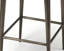 Maxwell 32 in. Seat Height Leather and Metal Square Seat Backless Bar Stool by Butler Specialty Company