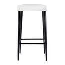 Maxwell 32 in. Seat Height Leather and Metal Square Seat Backless Bar Stool by Butler Specialty Company