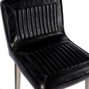 Maxwell 32 in. Seat Height Leather and Iron Bar Height Stool with Back by Butler Specialty Company