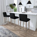 Maxwell 32 in. Seat Height Leather and Iron Bar Height Stool with Back by Butler Specialty Company