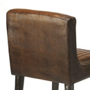 Maxwell 32 in. Seat Height Leather and Iron Bar Height Stool with Back by Butler Specialty Company