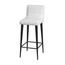 Maxwell 32 in. Seat Height Leather and Iron Bar Height Stool with Back by Butler Specialty Company