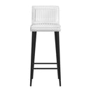 Maxwell 32 in. Seat Height Leather and Iron Bar Height Stool with Back by Butler Specialty Company