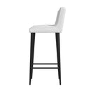 Maxwell 32 in. Seat Height Leather and Iron Bar Height Stool with Back by Butler Specialty Company