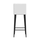 Maxwell 32 in. Seat Height Leather and Iron Bar Height Stool with Back by Butler Specialty Company