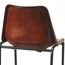 Myles 28 in. Seat Height Leather and Metal Bar Stool with Back by Butler Specialty Company
