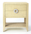 Amelle 24 in. W Rectangular Raffia 2 Drawer Nightstand with Lower Open Shelf by Butler Specialty Company