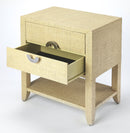 Amelle 24 in. W Rectangular Raffia 2 Drawer Nightstand with Lower Open Shelf by Butler Specialty Company