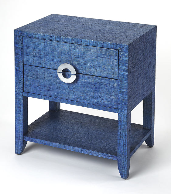 Amelle 24 in. W Rectangular Raffia 2 Drawer Nightstand with Lower Open Shelf by Butler Specialty Company