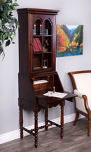Newlark 20 in. W Rectangular Wood and Glass Traditional 2 Drawer 1 Door Secretary by Butler Specialty Company
