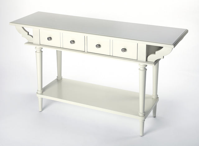 Talia 54 in. W Rectangular Wood 2 Drawer Console Table with Lower Open Shelf by Butler Specialty Company