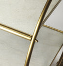 Orian 24 in. W Marble and Metal 2 Tier Mobile Bar Cart by Butler Specialty Company