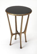 Flavio 16 in. W Round Metal and Stone Side Table by Butler Specialty Company