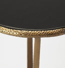 Flavio 16 in. W Round Metal and Stone Side Table by Butler Specialty Company
