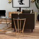 Flavio 16 in. W Round Metal and Stone Side Table by Butler Specialty Company