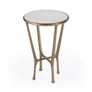 Switlania 16 in. W Round Metal and Marble Side Table by Butler Specialty Company