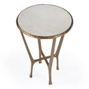 Switlania 16 in. W Round Metal and Marble Side Table by Butler Specialty Company