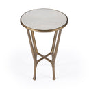 Switlania 16 in. W Round Metal and Marble Side Table by Butler Specialty Company