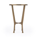 Switlania 16 in. W Round Metal and Marble Side Table by Butler Specialty Company