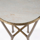 Switlania 16 in. W Round Metal and Marble Side Table by Butler Specialty Company