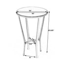 Switlania 16 in. W Round Metal and Marble Side Table by Butler Specialty Company