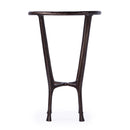 Lania Outdoor 16 in. W Round Metal and Marble Side Table by Butler Specialty Company