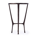 Lania Outdoor 16 in. W Round Metal and Marble Side Table by Butler Specialty Company