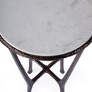Lania Outdoor 16 in. W Round Metal and Marble Side Table by Butler Specialty Company