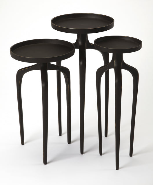 Franco Round Metal Set of 3 Scatter Tables by Butler Specialty Company