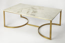 Corsini 47.5 in. W Marble and Metal Modern Coffee Table by Butler Specialty Company