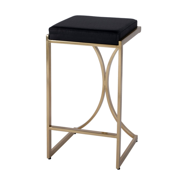Natalya 25.5 in. Seat Height Square Upholstered and Metal Backless Counter Stool with Footrest by Butler Specialty Company